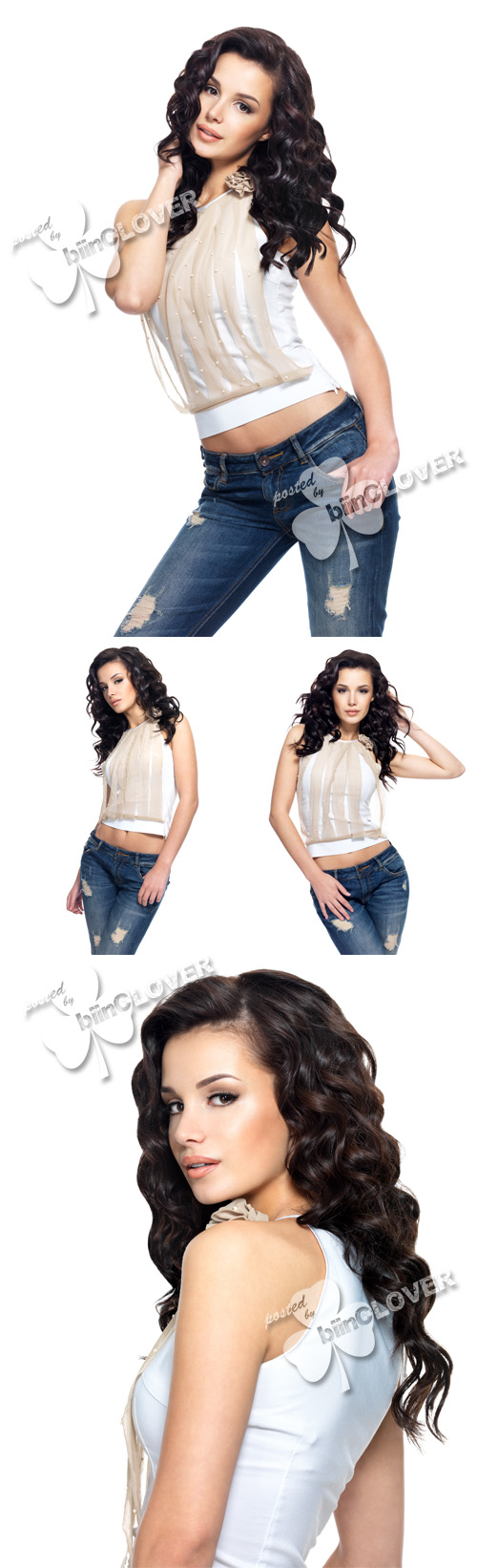 Young woman in blue jeans 0325