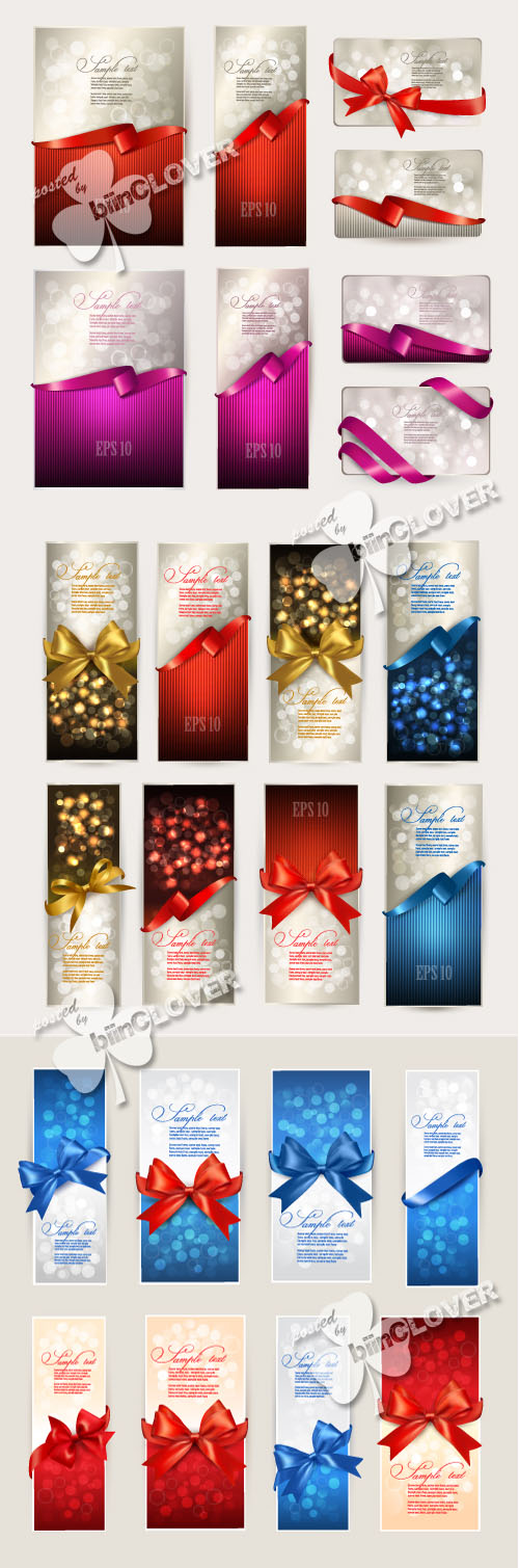 Set of gift cards and banners 0341