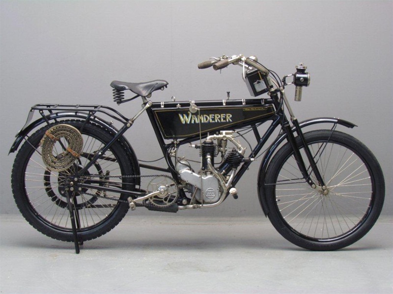 Старинный мотоцикл Wanderer 3PS 1912