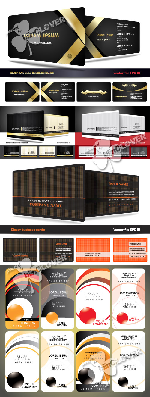 Set of business cards 0346