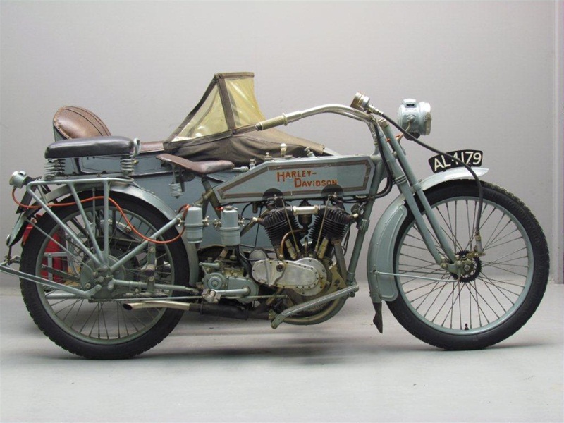 Мотоцикл с коляской Harley-Davidson 11F 1915