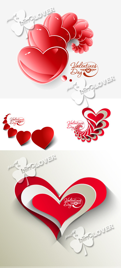 Valentine's day background with hearts 0365