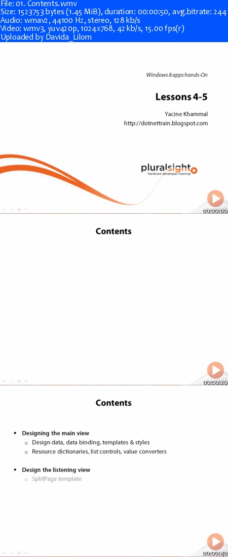PluralSight - Introduction to Building Windows 8 Applications