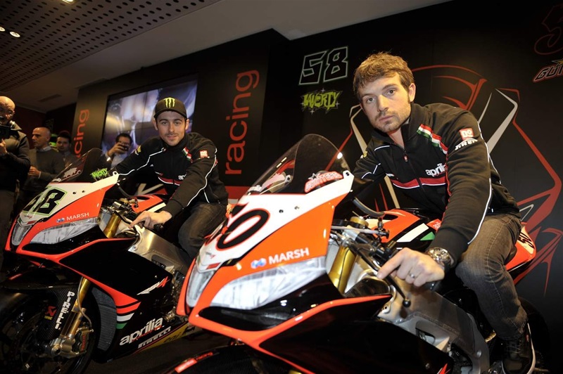 Команда Aprilia Racing 2013: Юджин Лаверти и Сильвен Гвинтоли
