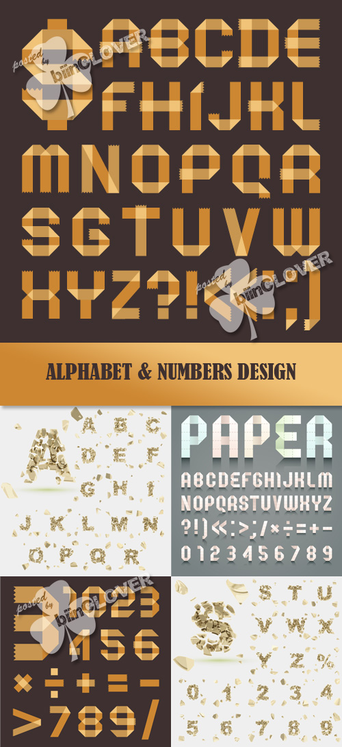 Alphabet and numbers design 0380