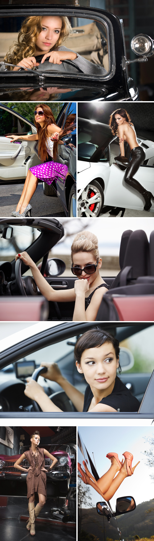 Stock Photos - Girl and Car