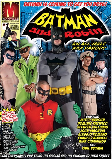 Batman and Robin: An All-Male XXX Parody /   :    - (Tom Moore, Manville Entertainment) [2012 ., Oral/Anal Sex, Muscle Men, Fetish: Masks, Rimming, Threesomes, Theme: Parody, Humor, Superheroes, DVDRip]