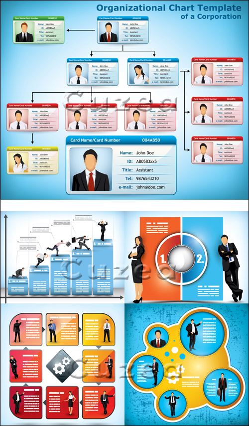  / Business competition bar graph - vector stock