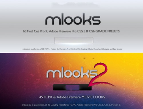 motionVFX mLooks 1 &amp; 2 Plugin and Presets for Final Cut Pro X, Adobe Premiere Pro CS5.5/CS6