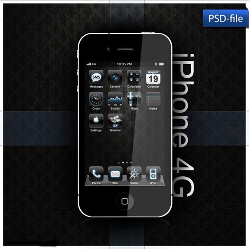  iPhone 4G   PSD 