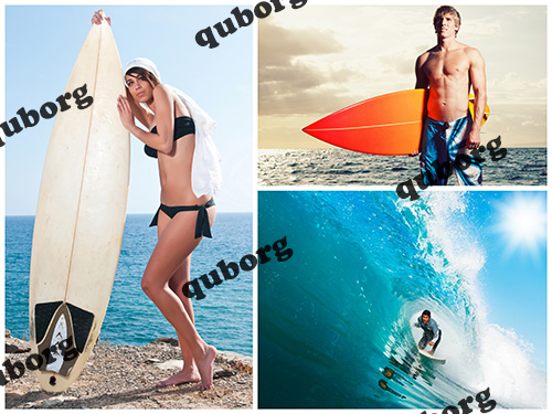 Stock Photos - Surfer on Beach