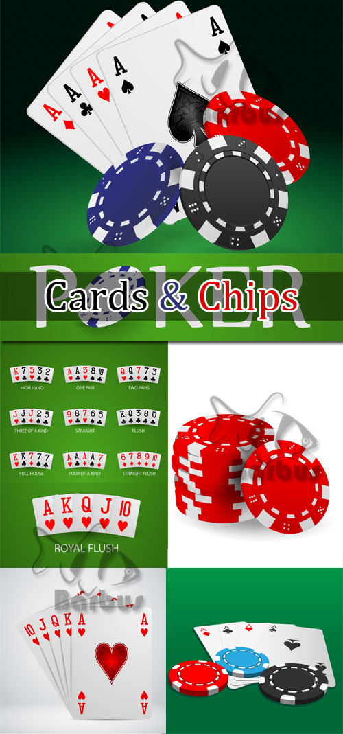 Pocer cards and chips /  -    - Vector stock